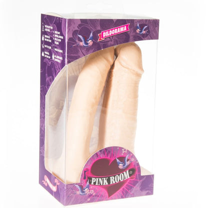 RŮŽOVÝ POKOJ - ARTHUS REALISTICKÉ DVOJITÉ DILDO Z TĚLA 17CM/15,5CM