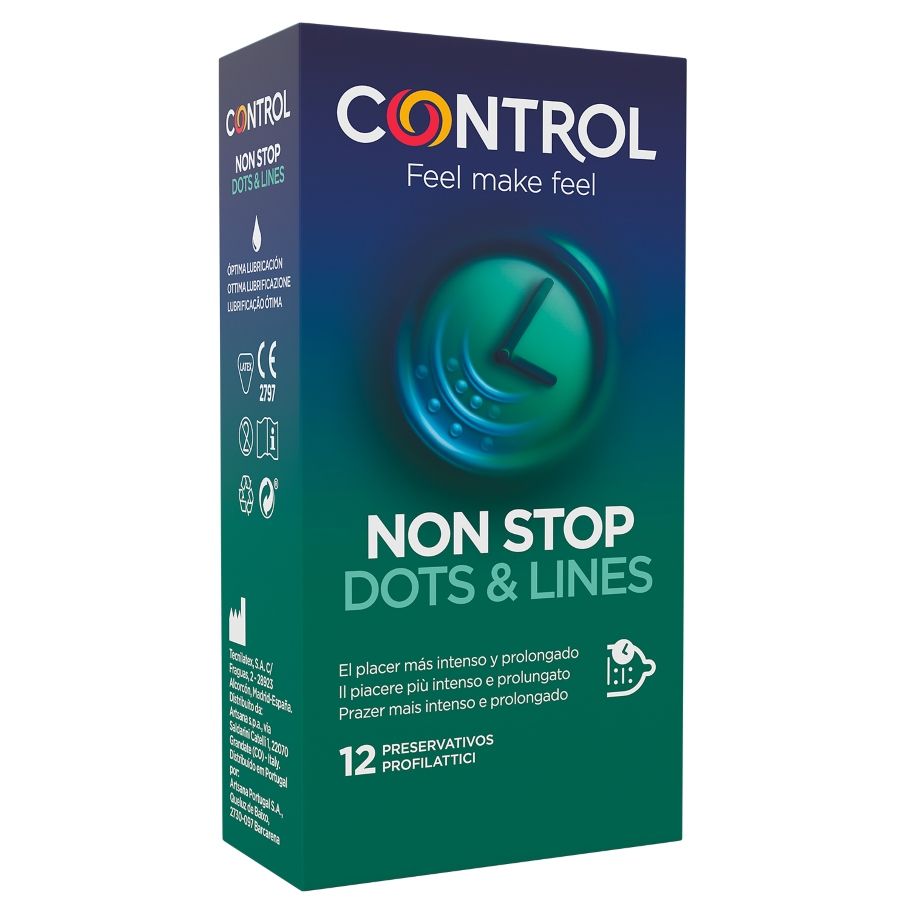 CONTROL - NONSTOP KONDOMY DOTS AND LINES 12 KS