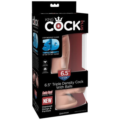 KING COCK - TROJITÉ DILDO S HUSTOTOU 14 CM