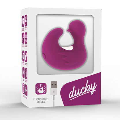 COVERME - DUCKYMANIA DOBÍJECÍ SILIKONOVÝ STIMULOVACÍ NÁPRSTEK VE FORMĚ KACHNY