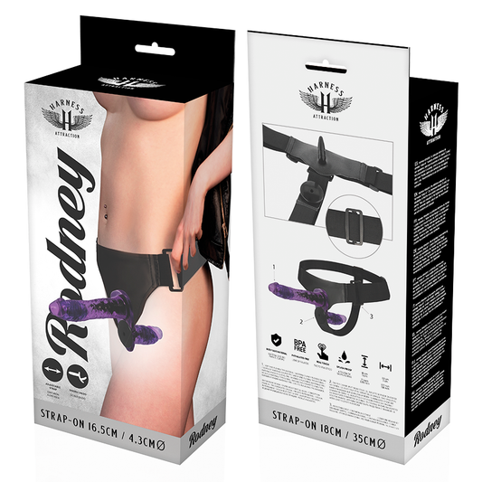 PÁSEK ATTRAKCE - RODNEY DOUBLE PENETRACI N VIBRATOR 18 CM -O- 3,5 CM