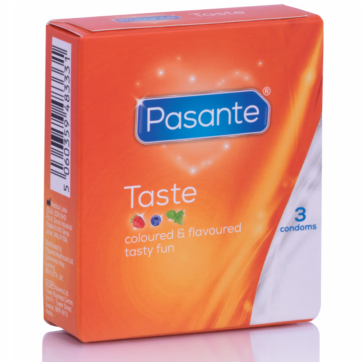 PASANTE - KONDOMY PŘÍCHUTÍ 3 JEDNOTKY