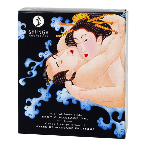 SHUNGA - ORIENTÁLNÍ EROTICKÝ MASÁŽNÍ GEL TĚLO NA TĚLO S EXOTICKÝM OVOCEM 