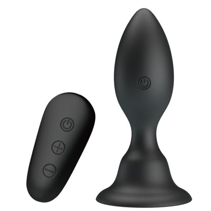 MR PLAY - ANÁLNÍ KOlík s vibračním efektem, černý, s dálkovým ovládáním