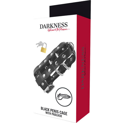 DARKNESS - KOŽENÁ KLEC CUDNOSTI SE ZÁMKEM