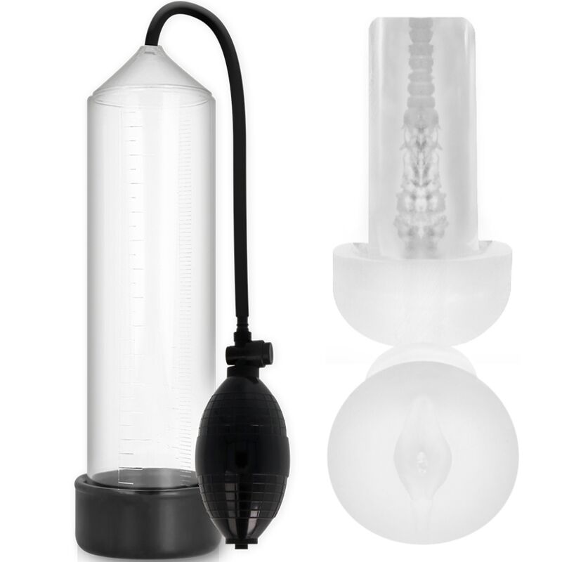 PUMP ADDICTED - RX3 TRANSPARENTNÍ S POUZDREM PRO PLEASUE SLEEVE