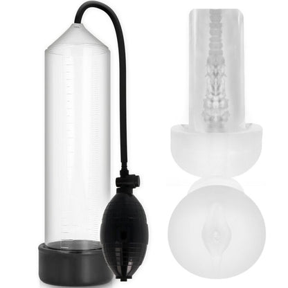 PUMP ADDICTED - RX3 TRANSPARENTNÍ S POUZDREM PRO PLEASUE SLEEVE