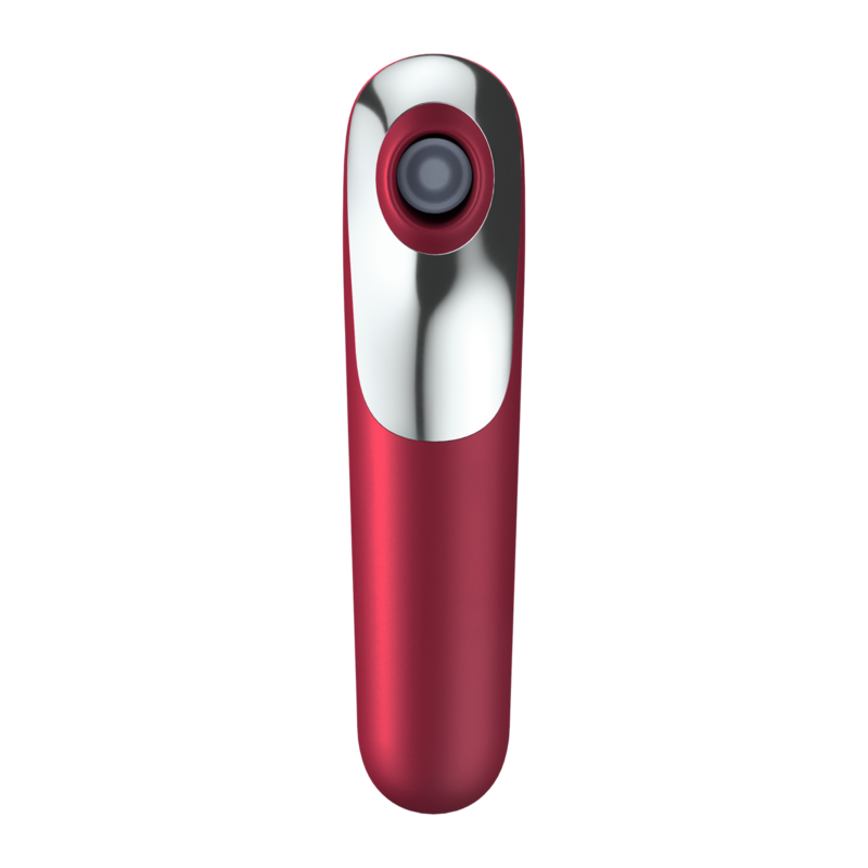 SATISFYER - DUAL LOVE VIBRÁTOR A SÁVAČKA S PULZOVANÝM VZDUCHEM ČERVENÁ