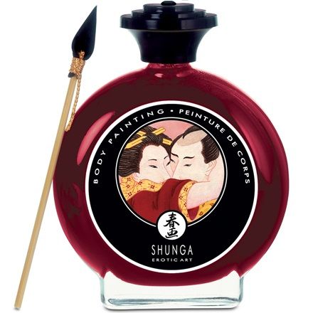 SHUNGA - MALOVÁNÍ NA TĚLO JAHODOU A CAVOU