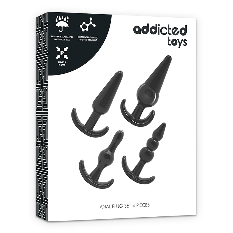 ADDICTED TOYS - SADA 4 ANÁLNÍCH ZÁTKŮ