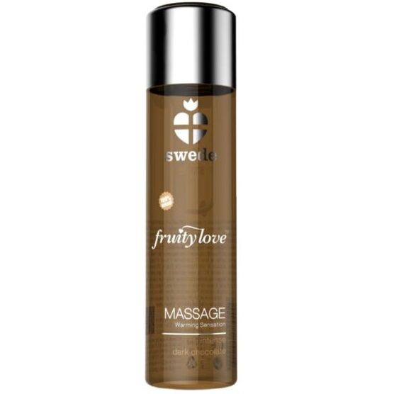 SWEDE - FRUITY LOVE HŘEJIVÝ MASÁŽNÍ OLEJ INTENZIVNÍ HOŘKÁ ČOKOLÁDA 60 ML