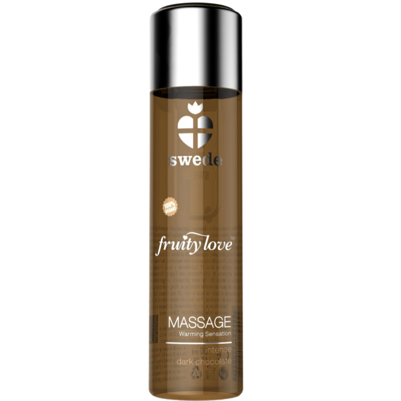 SWEDE - FRUITY LOVE HŘEJIVÝ MASÁŽNÍ OLEJ INTENZIVNÍ HOŘKÁ ČOKOLÁDA 120 ML