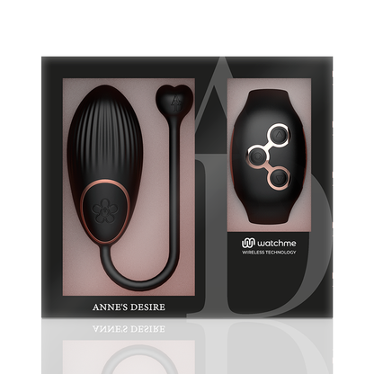 ANNE'S DESIRE - EGG TECHNOLOGIE DÁLKOVÉHO OVLÁDÁNÍ HODINKY ČERNÁ/ZLATÁ