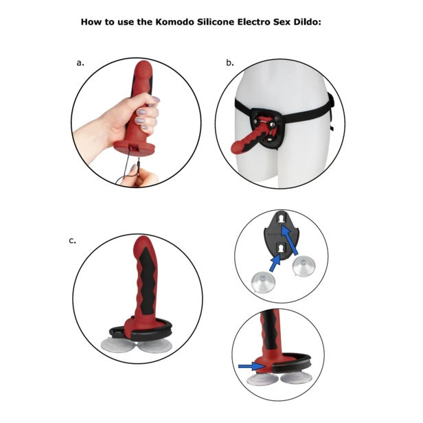 ELECTRASTIM - SILIKONOVÉ FUSION KOMODSKÉ DILDO