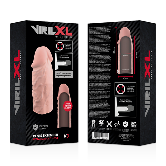 VIRILXL - TEKUTÝ SILIKON V3 PŘÍRODNÍ PRODLOUŽENÍ PENISU