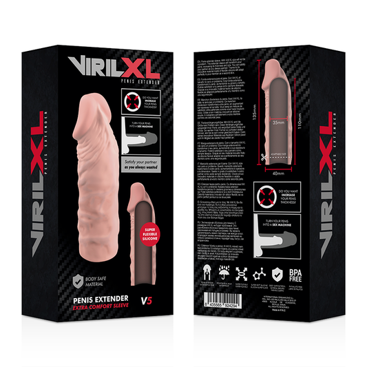 VIRILXL - TEKUTÝ SILIKON V5 PŘÍRODNÍ PRODLOUŽENÍ PENISU