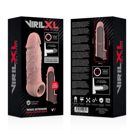 VIRILXL - TEKUTÝ SILIKON V7 PŘÍRODNÍ PRODLOUŽENÍ PENISU