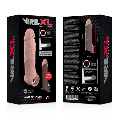 VIRILXL - TEKUTÝ SILIKON V9 PŘÍRODNÍ PRODLOUŽENÍ PENISU