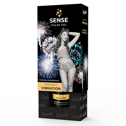 KOKETNÍ ŠIK TOUHA - PULZNÍ GEL JAHODA MAGIC VIBRACE PREMIUM 6ML