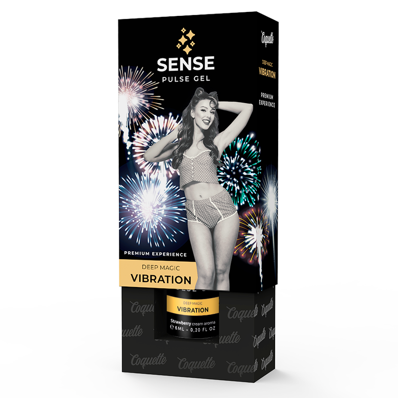 KOKETNÍ ŠIK TOUHA - PULZNÍ GEL JAHODA MAGIC VIBRACE PREMIUM 6ML