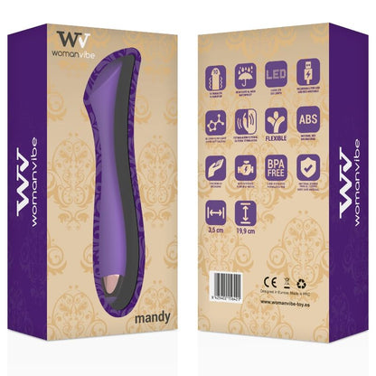 WOMANVIBE - MANDY "K" POINT SILIKONOVÝ DOBÍJECÍ VIBRÁTOR