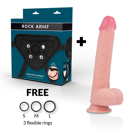 ROCKARMY - ARN S + TEKUTÝ SILIKONOVÝ DILDO PREMIUM KINGCOBRA 24 CM -O- 4,77 CM