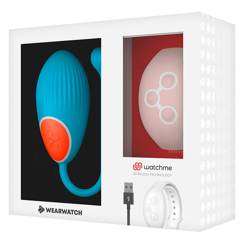 WEARWATCH - DÁLKOVÝ OVLÁDAČ WATCHME TECHNOLOGY VEJCE MODRÁ / RŮŽOVÁ