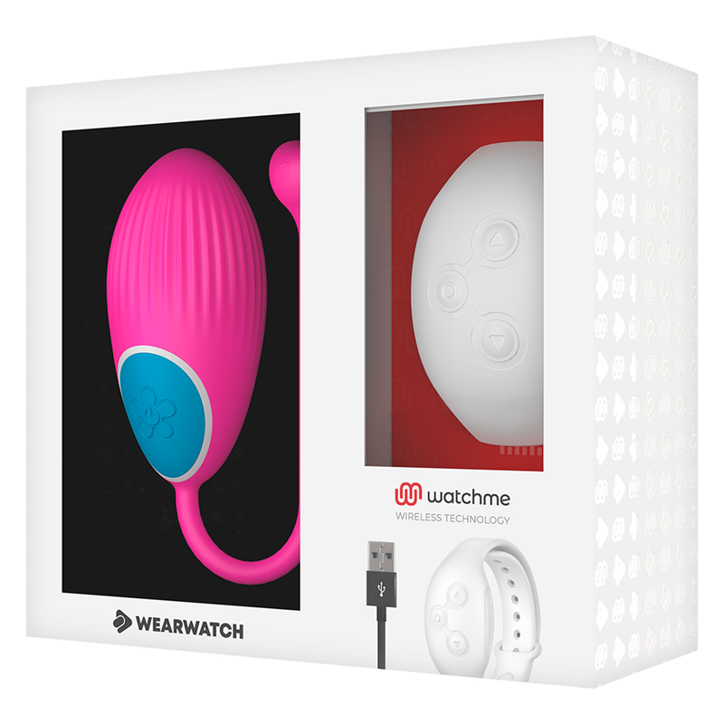 WEARWATCH - DÁLKOVÉ OVLÁDÁNÍ WATCHME TECHNOLOGY VEJCE FUCHSIA / NIVEO