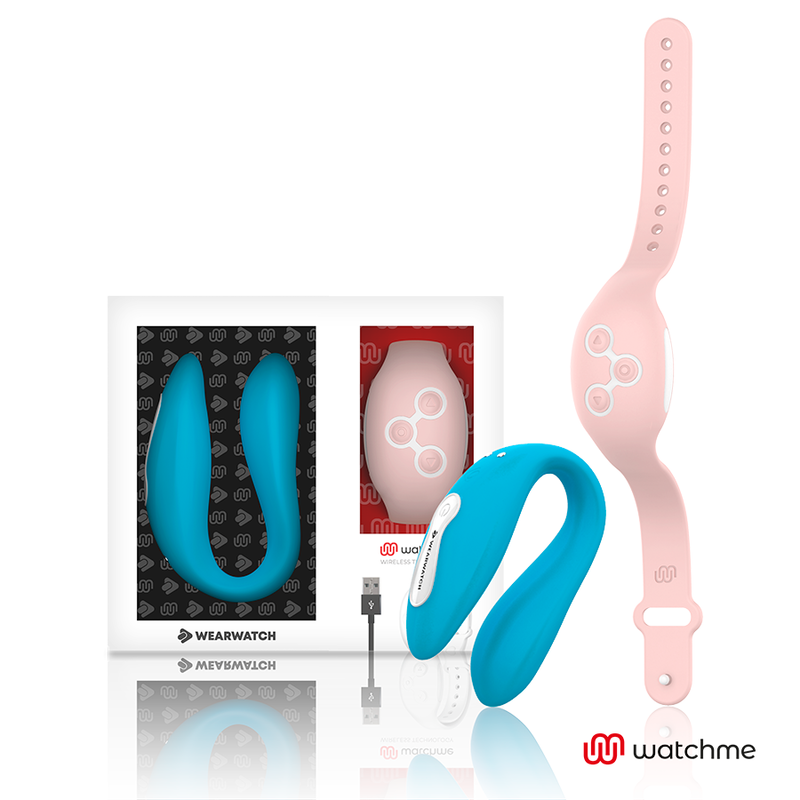 WEARWATCH - WATCHME VIBRÁTOR S DVOJITOU TECHNOLOGIÍ INDIGO / RŮŽOVÁ