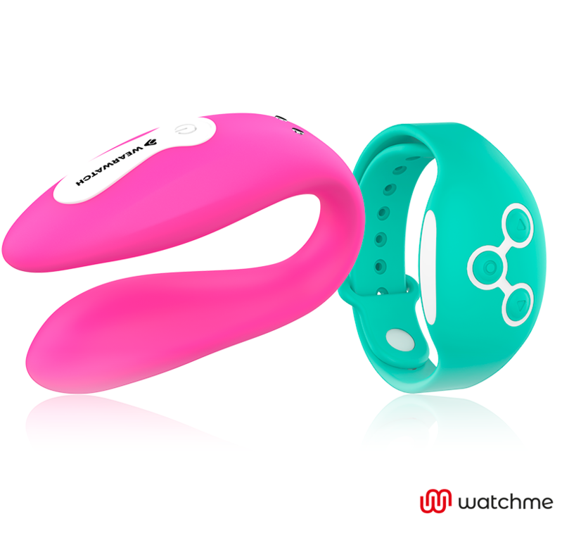 WEARWATCH - DVOJITÁ TECHNOLOGIE WATCHME VIBRÁTOR FUCHSIE / MOŘSKÁ VODA