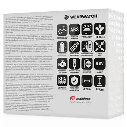 WEARWATCH - DVOJITÁ TECHNOLOGIE WATCHME VIBRÁTOR FUCHSIE / MOŘSKÁ VODA