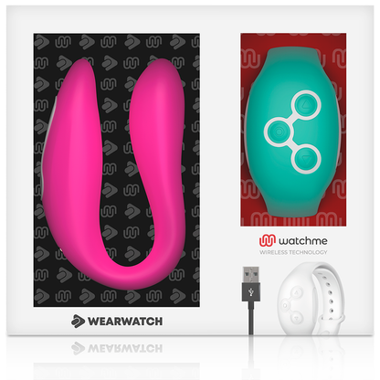WEARWATCH - DVOJITÁ TECHNOLOGIE WATCHME VIBRÁTOR FUCHSIE / MOŘSKÁ VODA