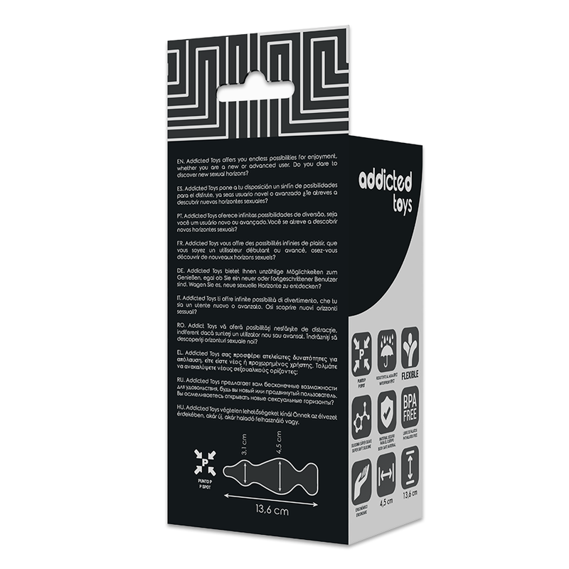 ADDICTED TOYS - ANÁLNÍ SEXUÁLNÍ KOlík 13,6 CM ČERNÝ