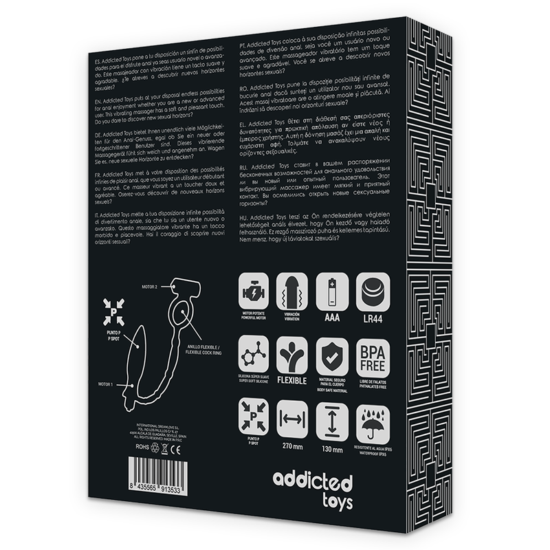 ADDICTED TOYS - ANÁLNÍ KOlík s vibračním kroužkem