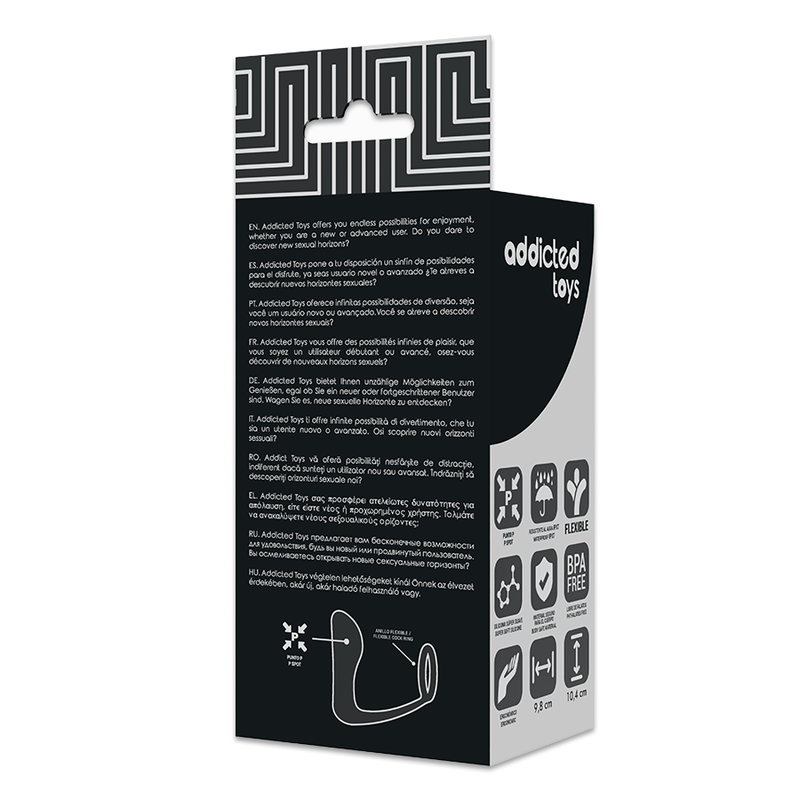 ADDICTED TOYS - ANÁLNÍ KOlík s černým silikonovým kroužkem
